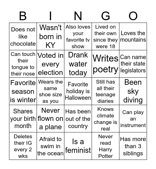 Bingo Card