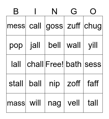 Wilson 1.4 Bingo Card