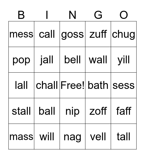Wilson 1.4 Bingo Card