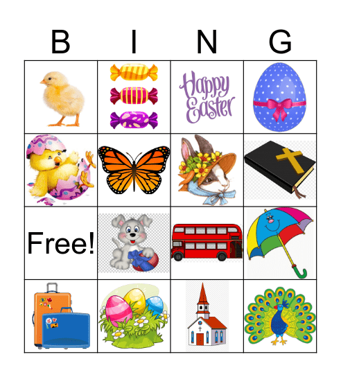 Easter Bingo Card