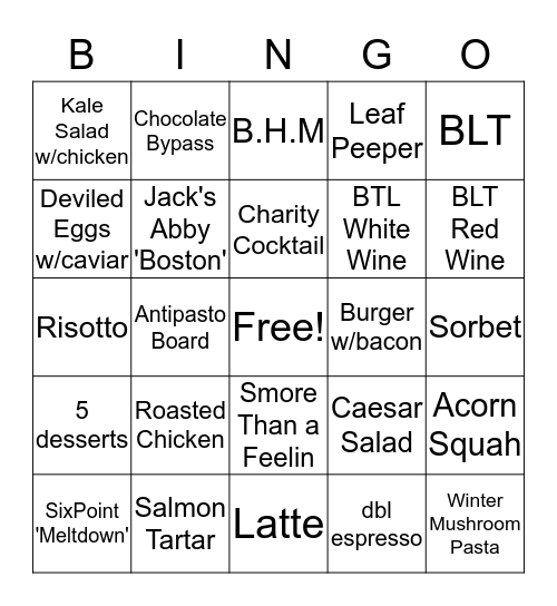 Barrow Bingo! Bingo Card