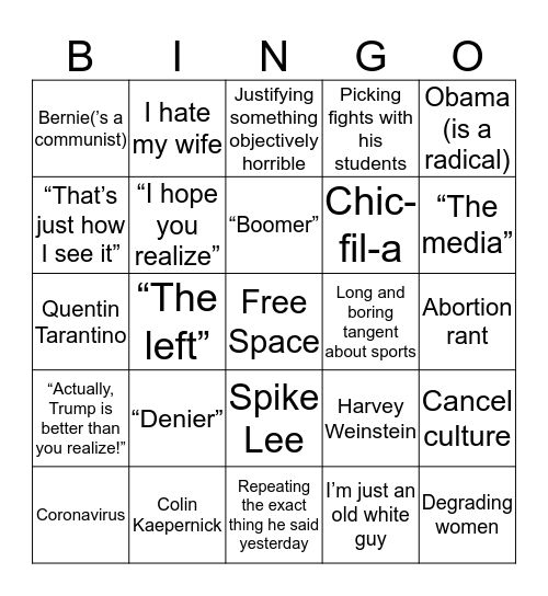 A’Hearn Bingo Card