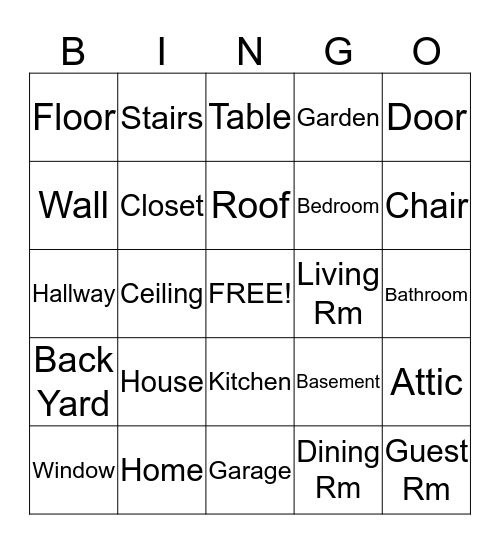 -  Home  - Bingo Card
