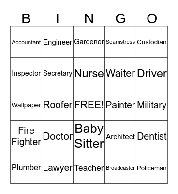 -    Work    - Bingo Card