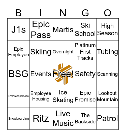 Northstar Bingo Card