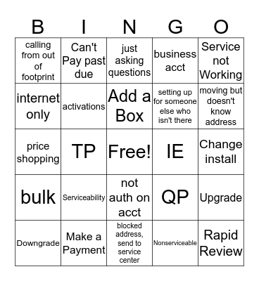 Bingo Card