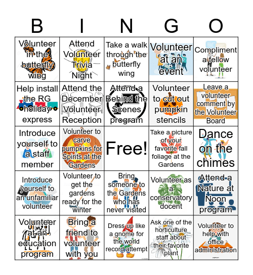 Volunteer Reiman Bingo (Fall 2020) Bingo Card