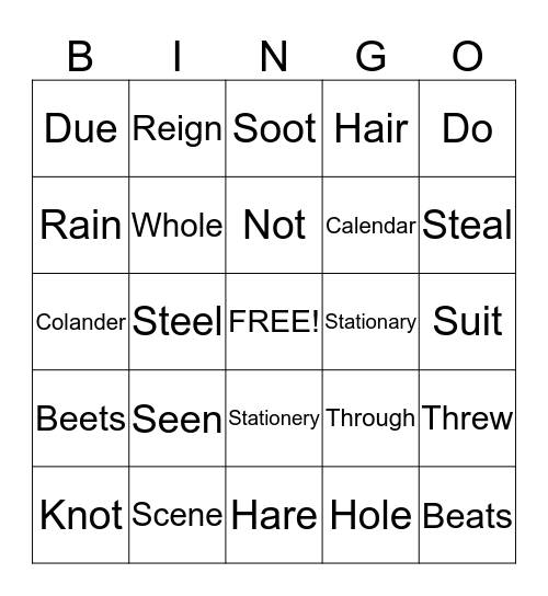 -    Sounds  2    - Bingo Card