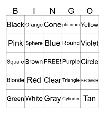 -   Colors   - Bingo Card