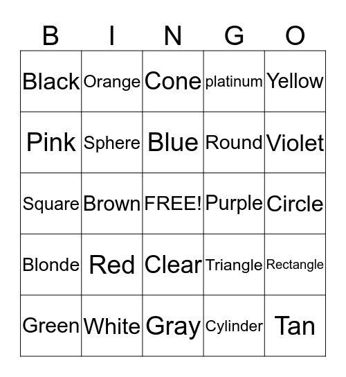 -   Colors   - Bingo Card