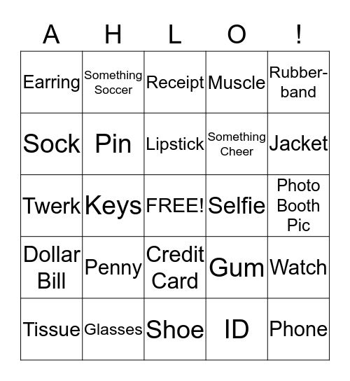 GIMME-GIMME BINGO, AHLO STYLE Bingo Card