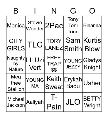 T R A P BINGO ( Old school vs. New school ) Bingo Card