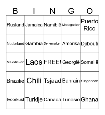 Landen Bingo Card