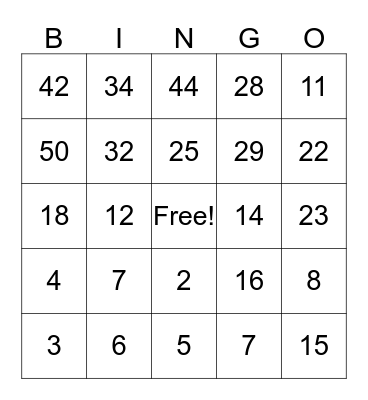 Dohmoe's BINGO TIME Bingo Card