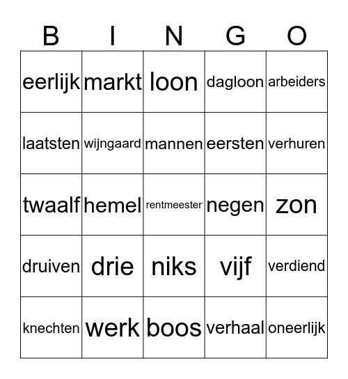 Bingo Card
