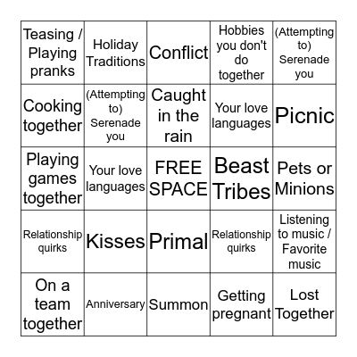 Wondrous Tails of FFXIV (SFW) Bingo Card