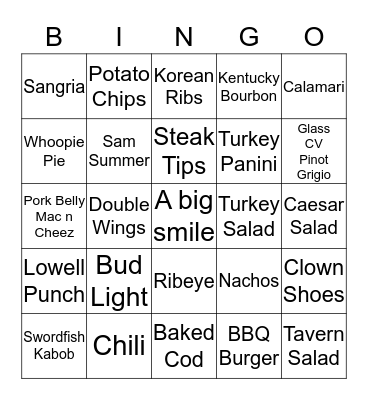 Server Bingo Card