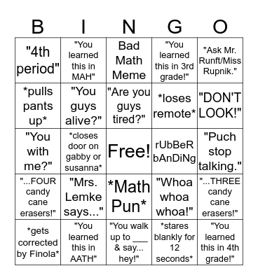 Scovey Bingo Card