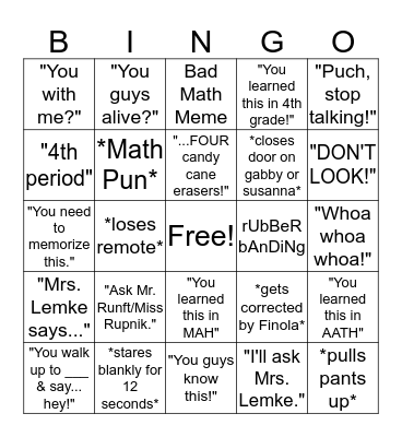 Scovey Bingo Card