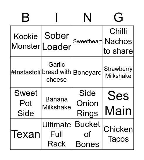 Fridays=Fun Bingo Card