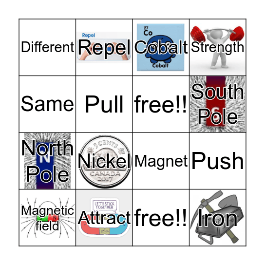 Magnets Bingo Card