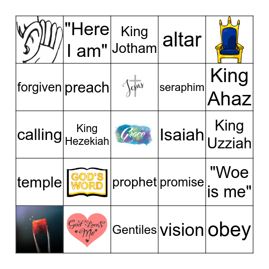 Isaiah the Prophet Bingo Card