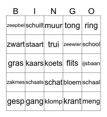 kern 8  (t/m blz 9) Bingo Card