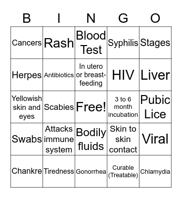 STI Bingo Card