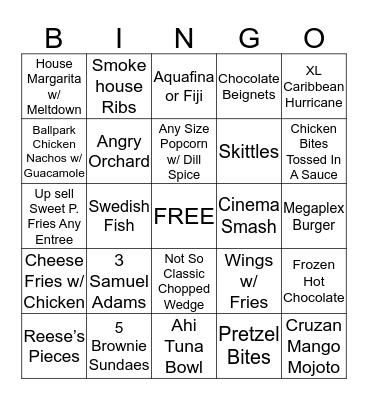 Server Bingo Card