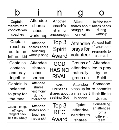 TC BINGO Card