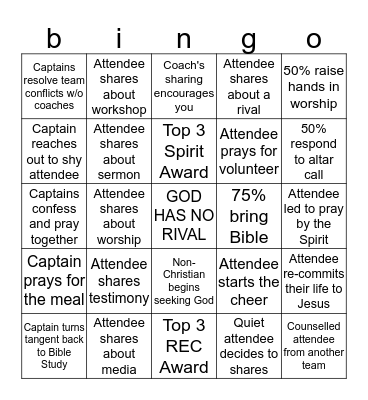 TC BINGO Card