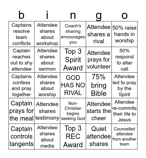 TC BINGO Card