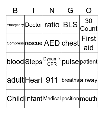 Cardic Bingo Card