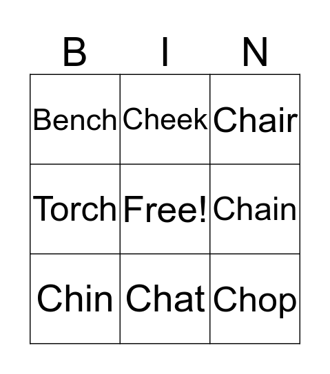 Spelling Challenge for 13th March Bingo Card