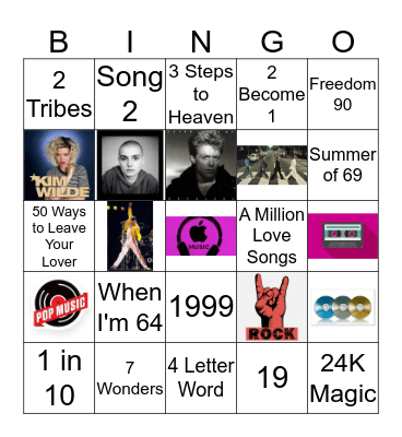 Music Bingo Card