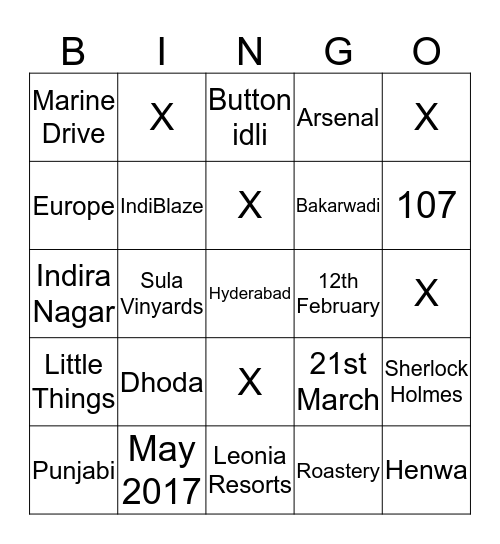 #HenPeckedGaurav Bingo Card