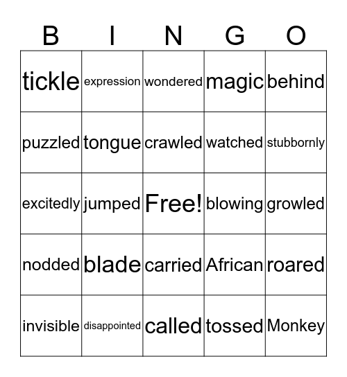 The Magic Hat Bingo Card