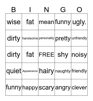 Bingo Card