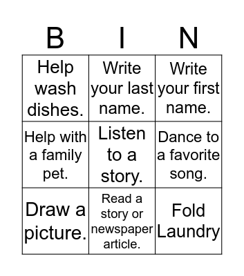 Language Fun! Bingo Card