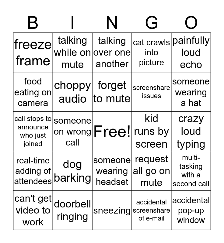 Bingo Online For Zoom