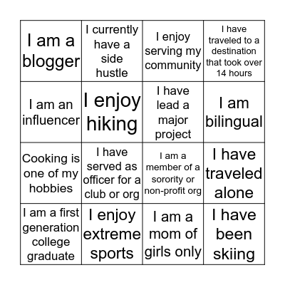 Acosta Mosaic Dallas Women's History Month Bingo Card