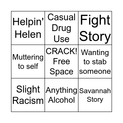 Melissa Bingo 2: Electric Boogaloo Bingo Card