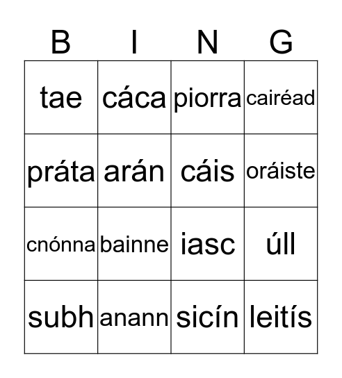 bia Bingo Card