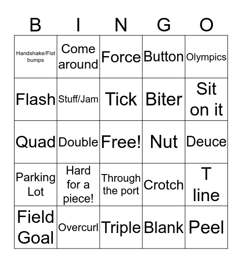 Curling Bingo Card