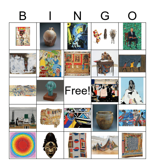 African American Artist Bingo Card