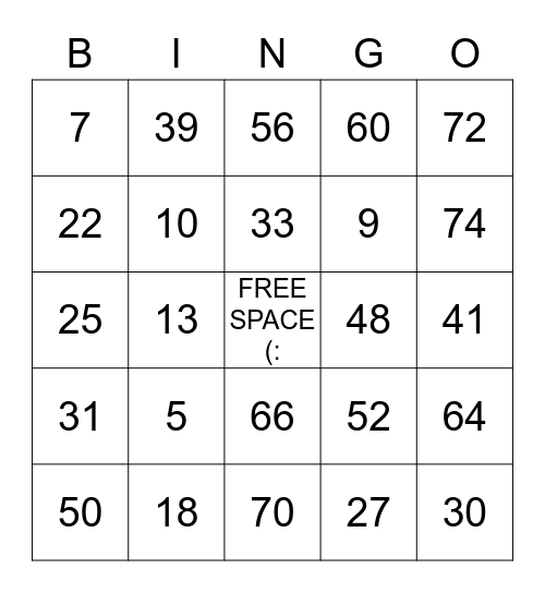 Bingo Card