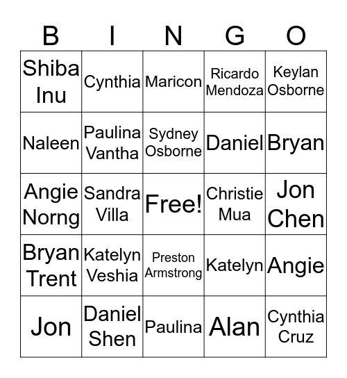 S7 Trivia Bingo - Coworkers Bingo Card