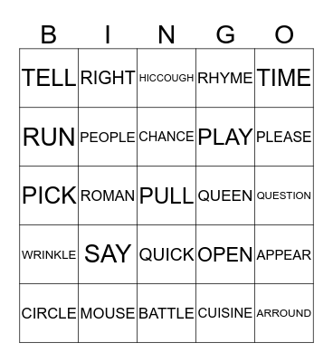 EDUBLOX Bingo Card