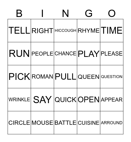 EDUBLOX Bingo Card