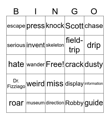 Dino Time Bingo Card